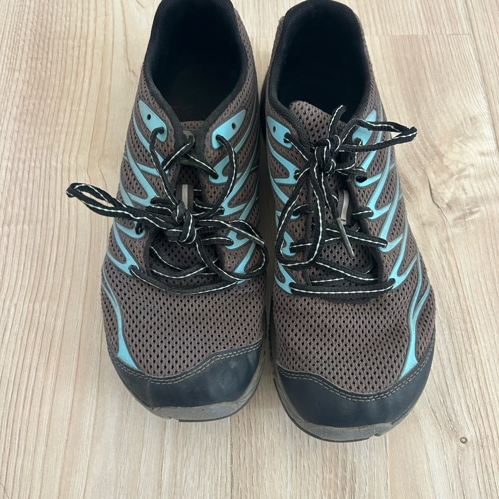 Merrell Brown and Light Blue Women's Athletic Hiking Shoes